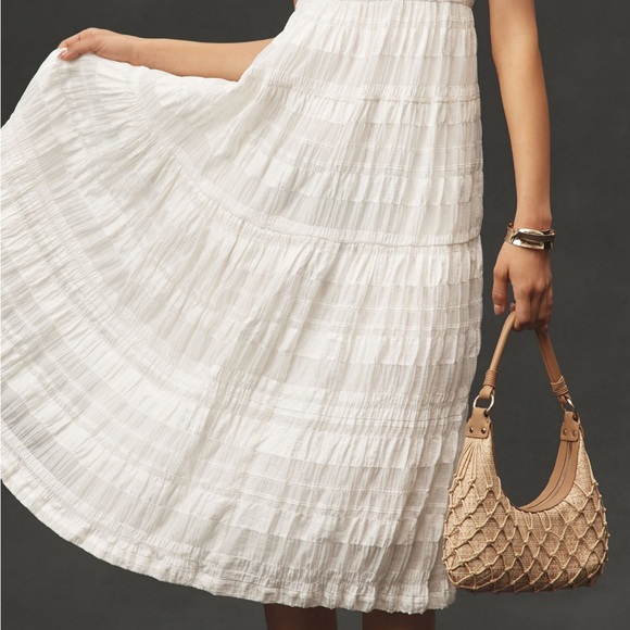 Anthropologie Dresses & Skirts - Anthropologie White Tiered Maxi Dress